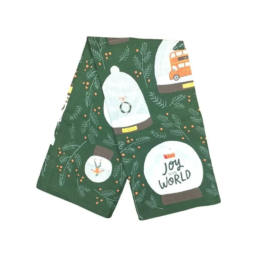 Anthropologie Joy To The World Dish Towel - 21” x 28” - Set of 2
